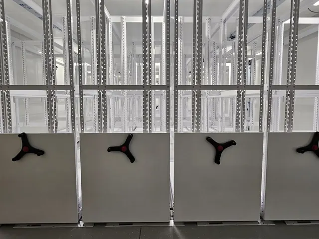 Metal mobile shelving system