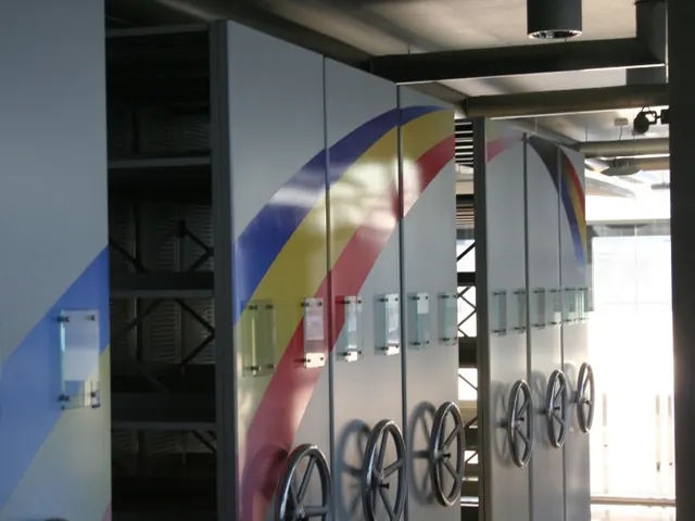 Mobile shelving with customised graphics